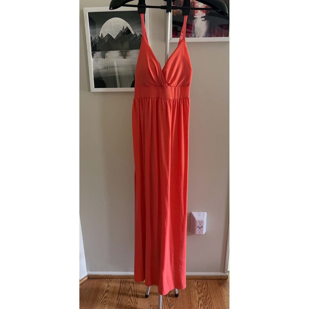 Derek Heart Coral Pink Maxi Dress Sleeveless Adjustable Straps Size S in Junior